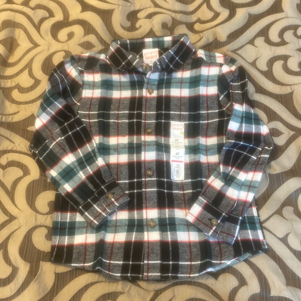 🎈 NWT Jumping Beans Flannel shirt